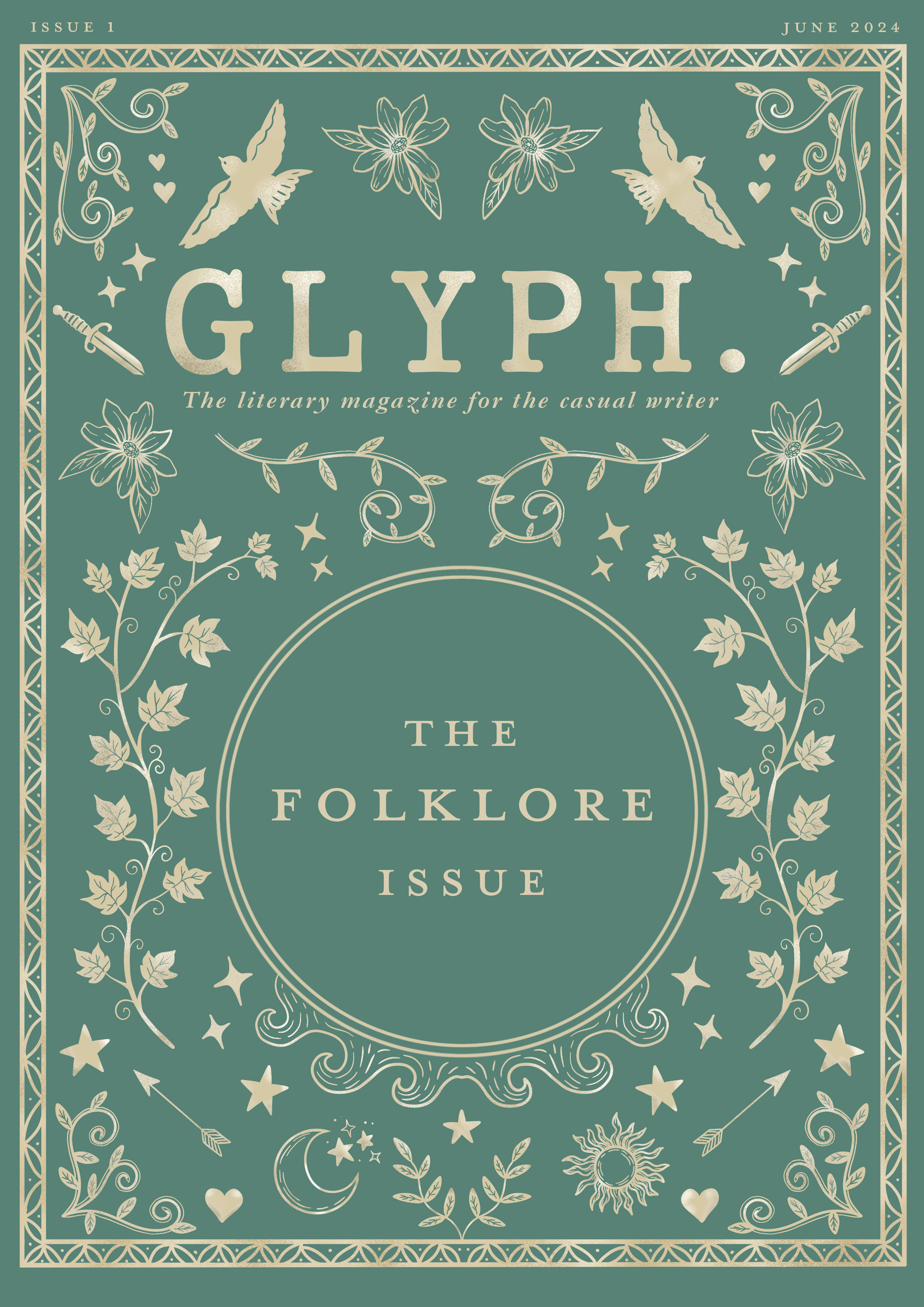 Issue 1 - Folklore cover - Glyph UK literary magazine